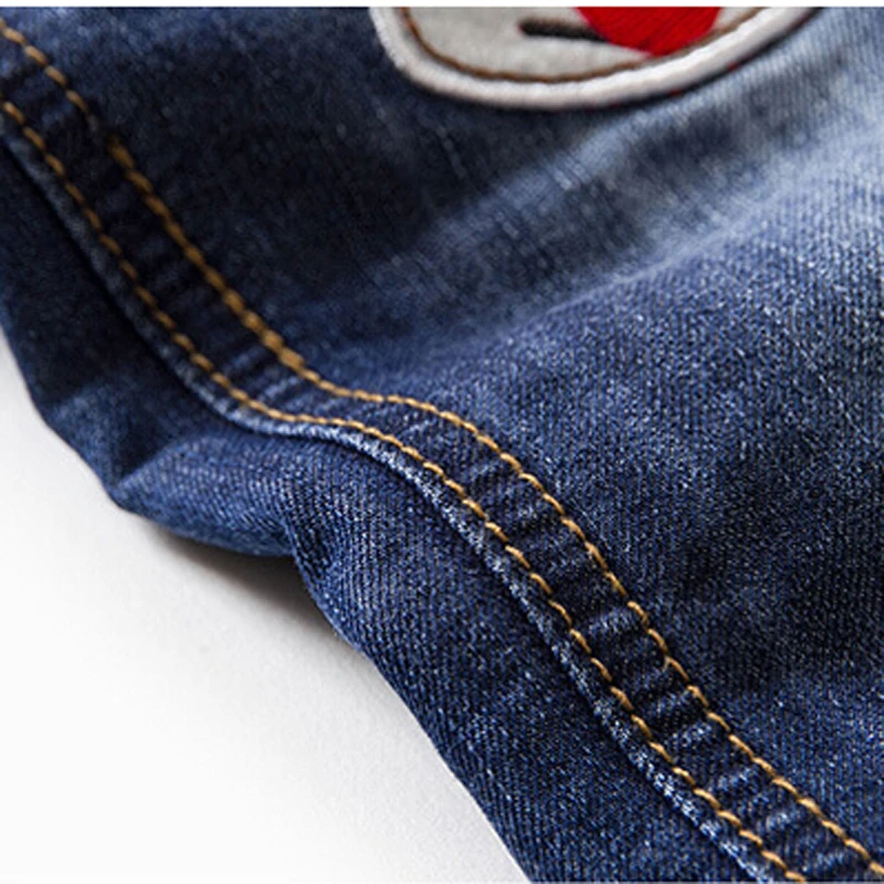 Детские джинсы для маленьких девочек брюки Новинка 2019 г. зимние плотные модные