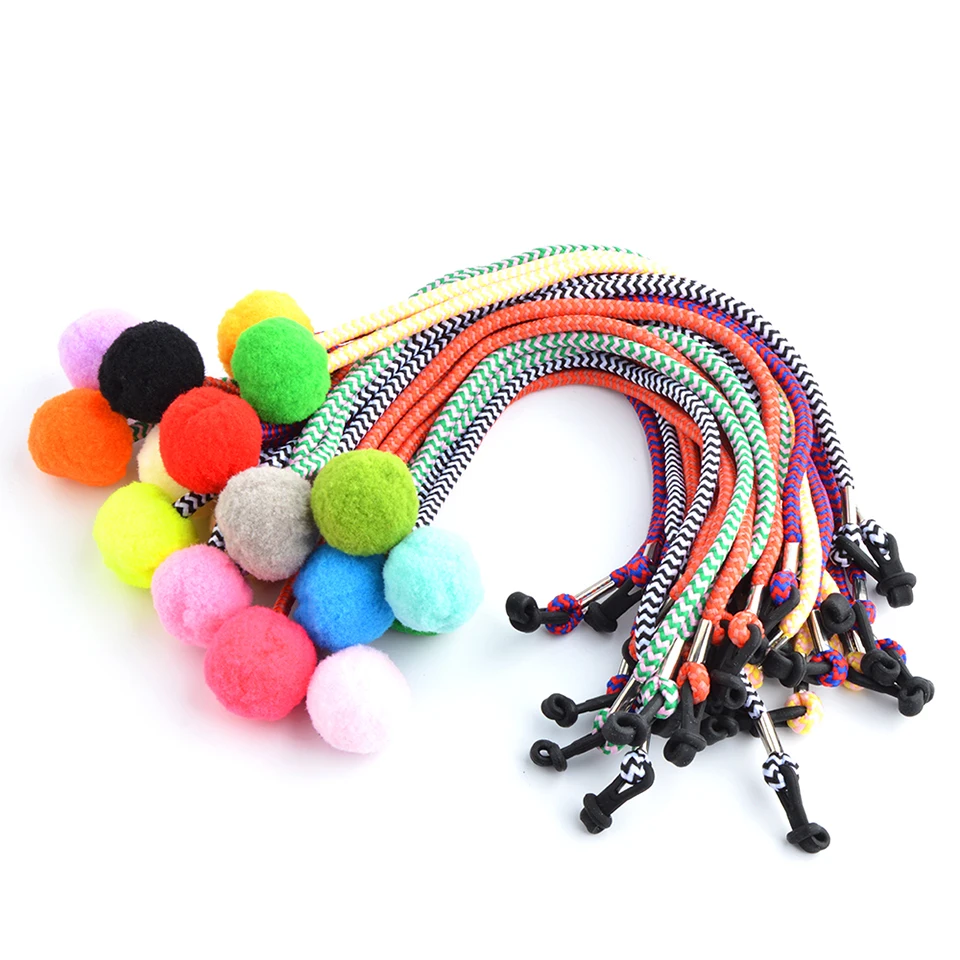 

Wholesale 20pcs Cute Pompon Glasses Cord Adult Kids Sunglasses Spectacle Beads Cords Strap Holder