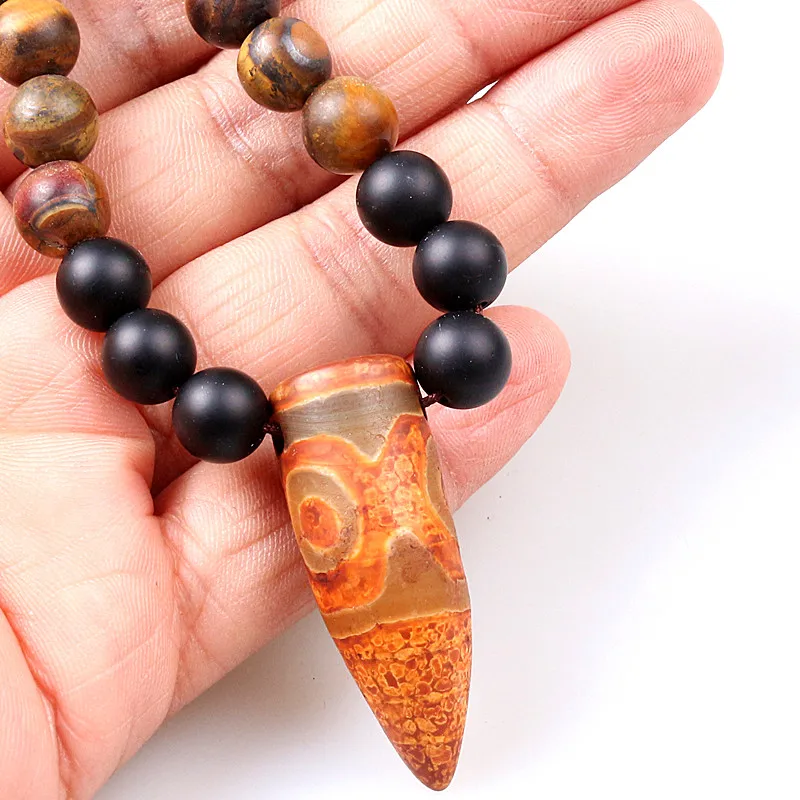 Ожерелье из искусственного агата 8 мм | Ожерелья