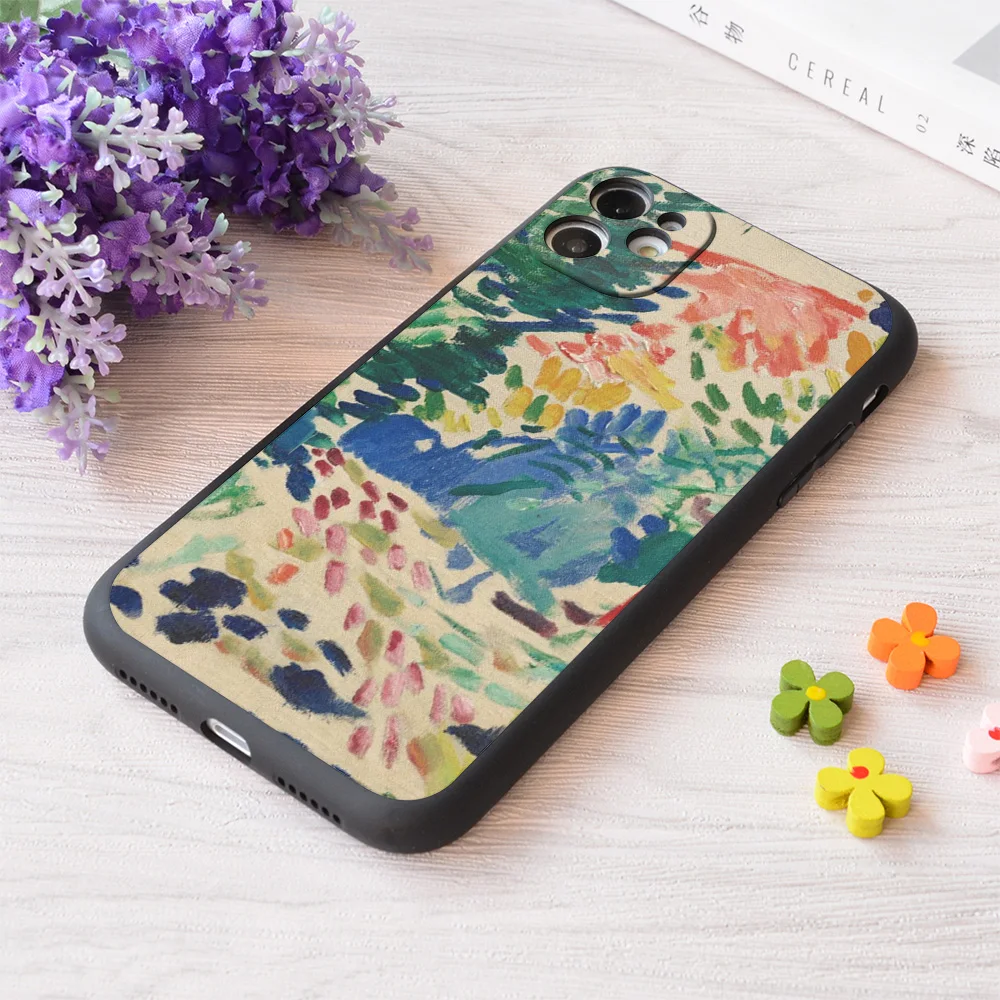

For iPhone Henri Matisse Landscape At Collioure Exhibition Poster Print Soft Matt Apple iPhone Case
