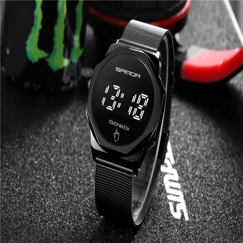 

Часы наручные Цифровые мужские с сенсорным экраном, водонепроницаемые модные электронные, роскошные брендовые круглые спортивные из нержа...