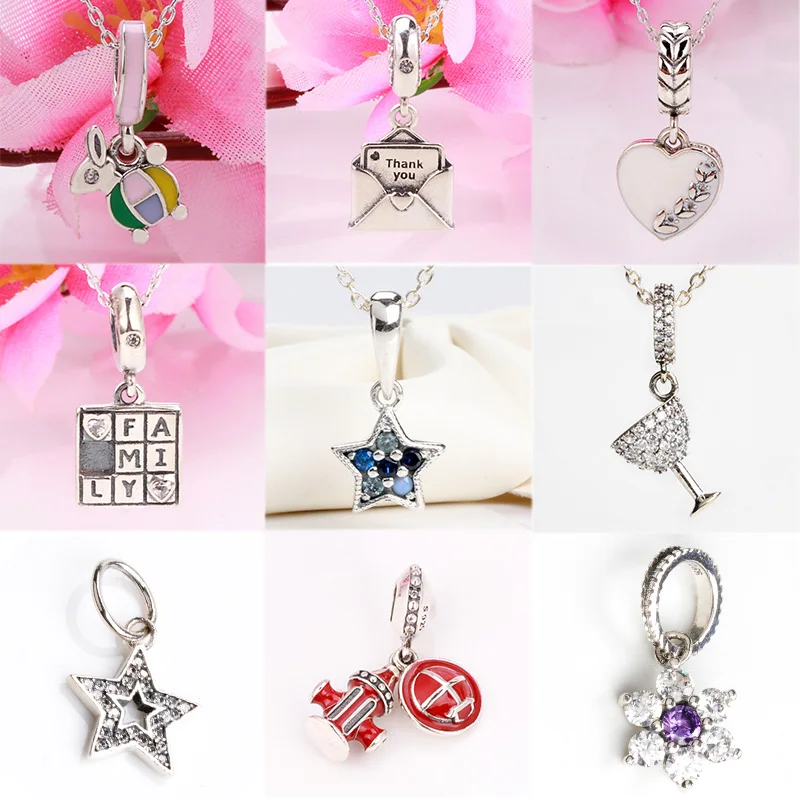 

Pendant Star Envelope Crystal For Original Pandora Charms Women Bracelets & Bangles 925 Sterling Silver Jewelry