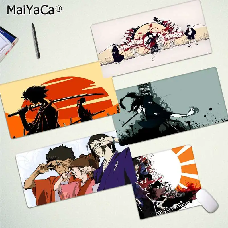 

MaiYaCa ваш собственный коврик японский меч самурая Champloo, игровая мышь для ноутбука, коврик для мыши, бесплатная доставка, большой коврик для мы...