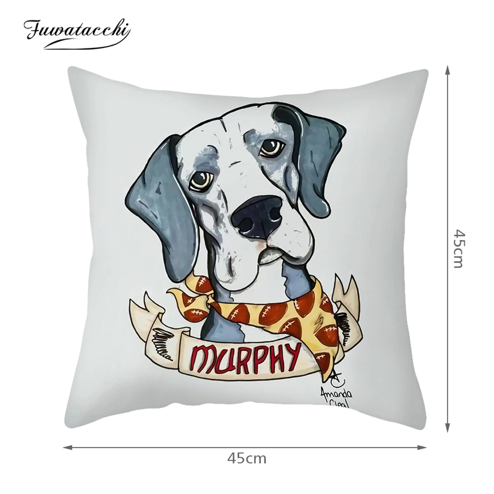 

Fuwatacchi Cute Animals Cushion Cover Pillow Cases Nordic Cartoon Style Pillow Cover For Home Chair Sofa Decorative Pillowcases