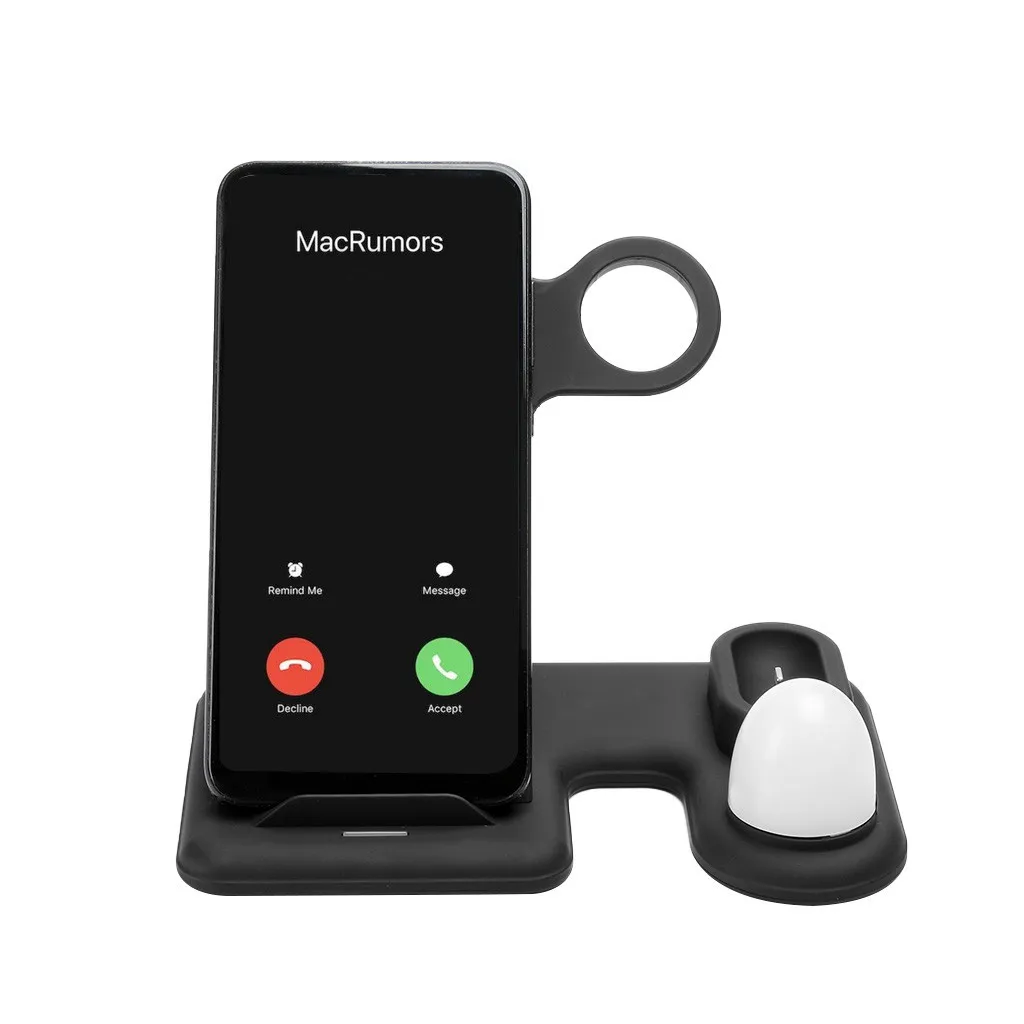 Быстрое беспроводное зарядное устройство QI 4 в 1 USB Беспроводная зарядная станция