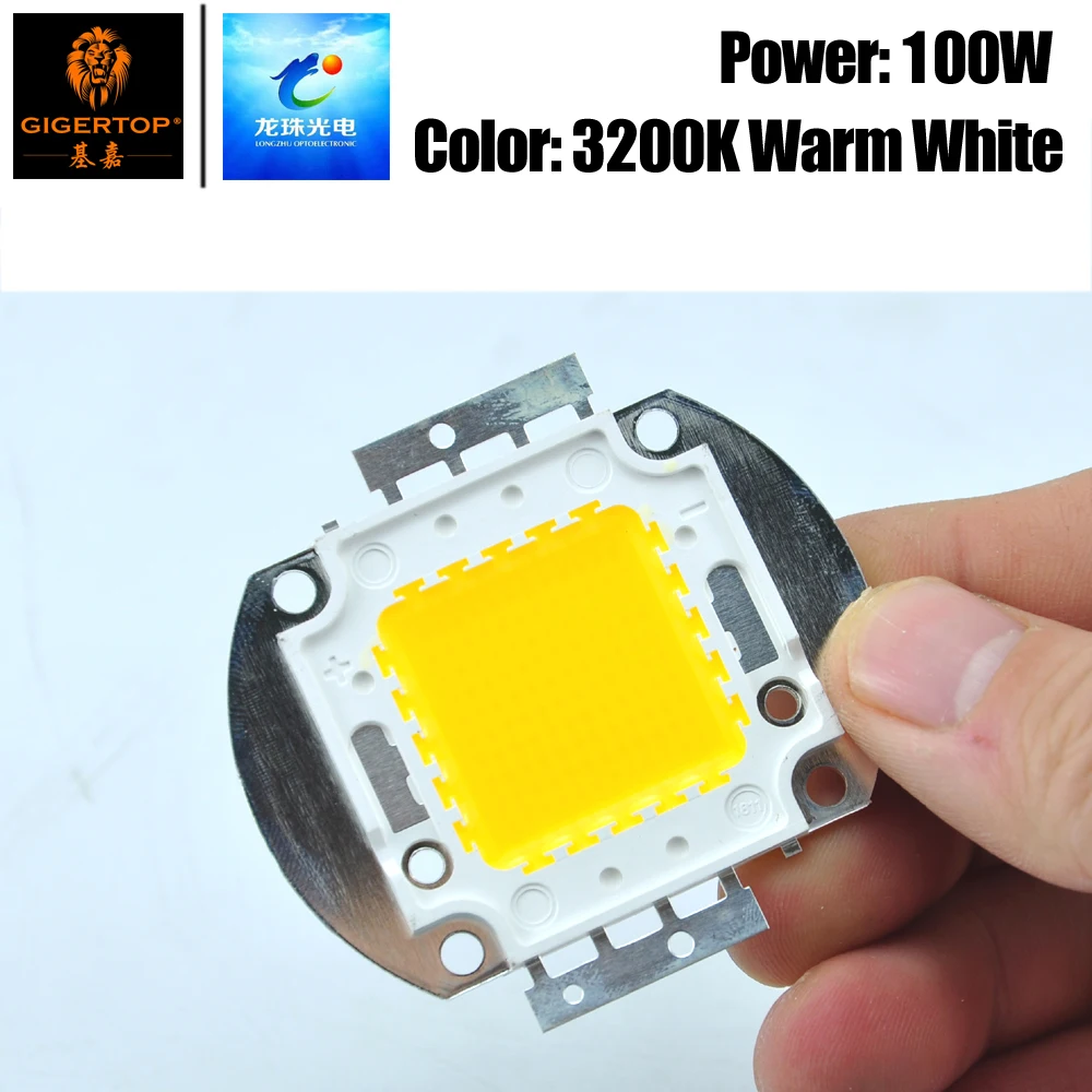 Бесплатная доставка 100 Вт COB теплый белый 3200K светодиодная лампа для Led Par