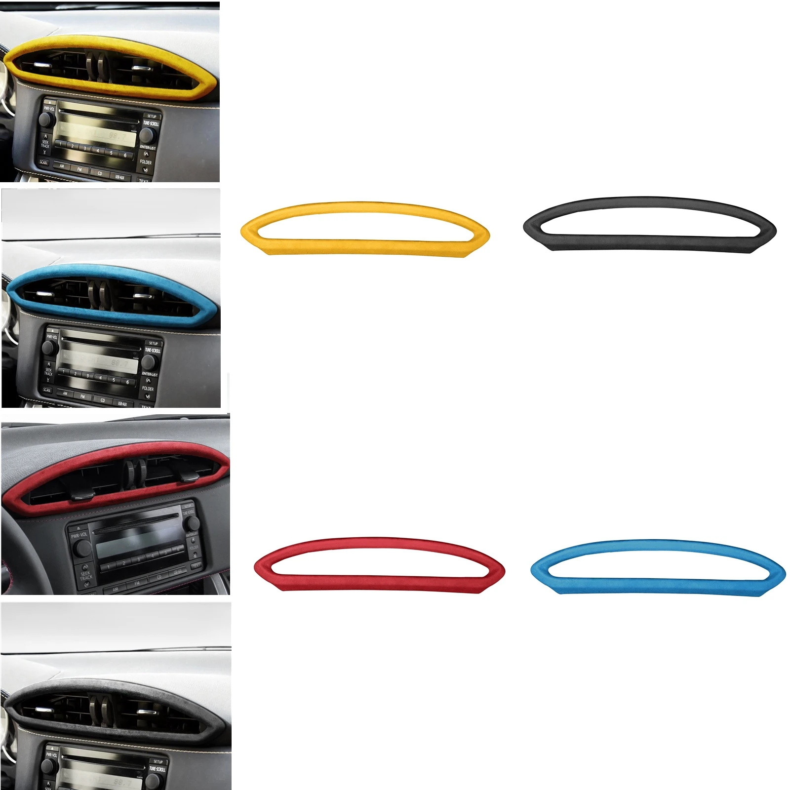 

Замшевая Автомобильная Центральная панель управления, панель выходного отверстия вентиляционного отверстия, Центральная панель консоли, ...