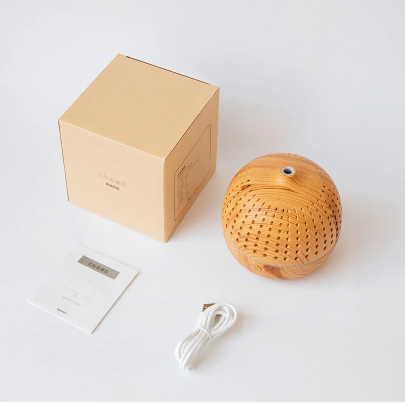 

New Desktop Usb Air Humidifier Aroma Diffuser Household Simple Ancient Rhyme Essential Oil Wood Grain Aroma Diffuser