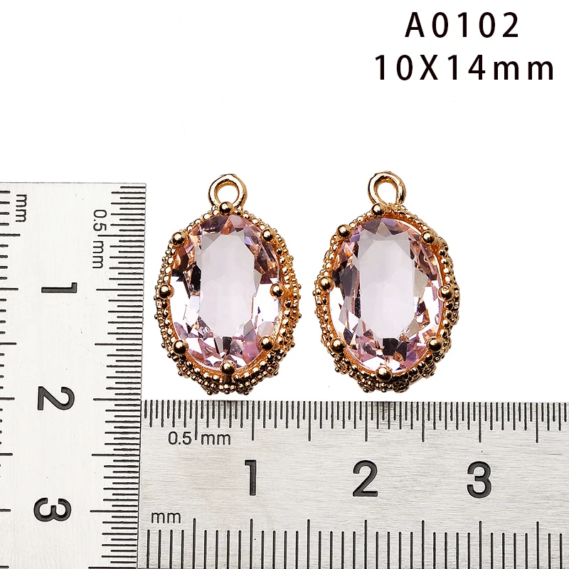 4p винтажные овальные позолоченные хрустальные стразы Очаровательная подвеска