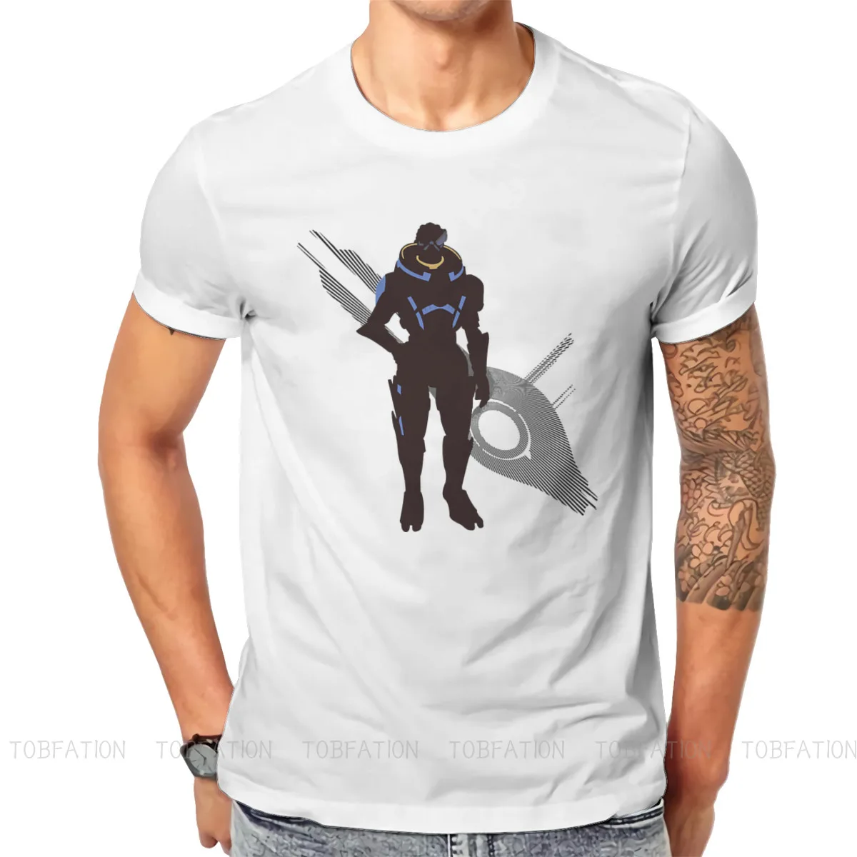

Mass Effect Game Garrus Vakarian T Shirt Classic Grunge Summer Oversized Cotton Men's Tops Harajuku O-Neck TShirt
