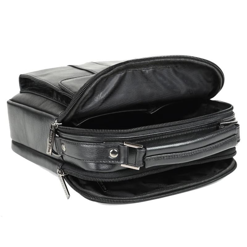 

Genuine Leather Messenger Bag men's Shoulder Bag Small Casual Flap male Crossbody Bags for Men Leather iPad Bags fashion handbag