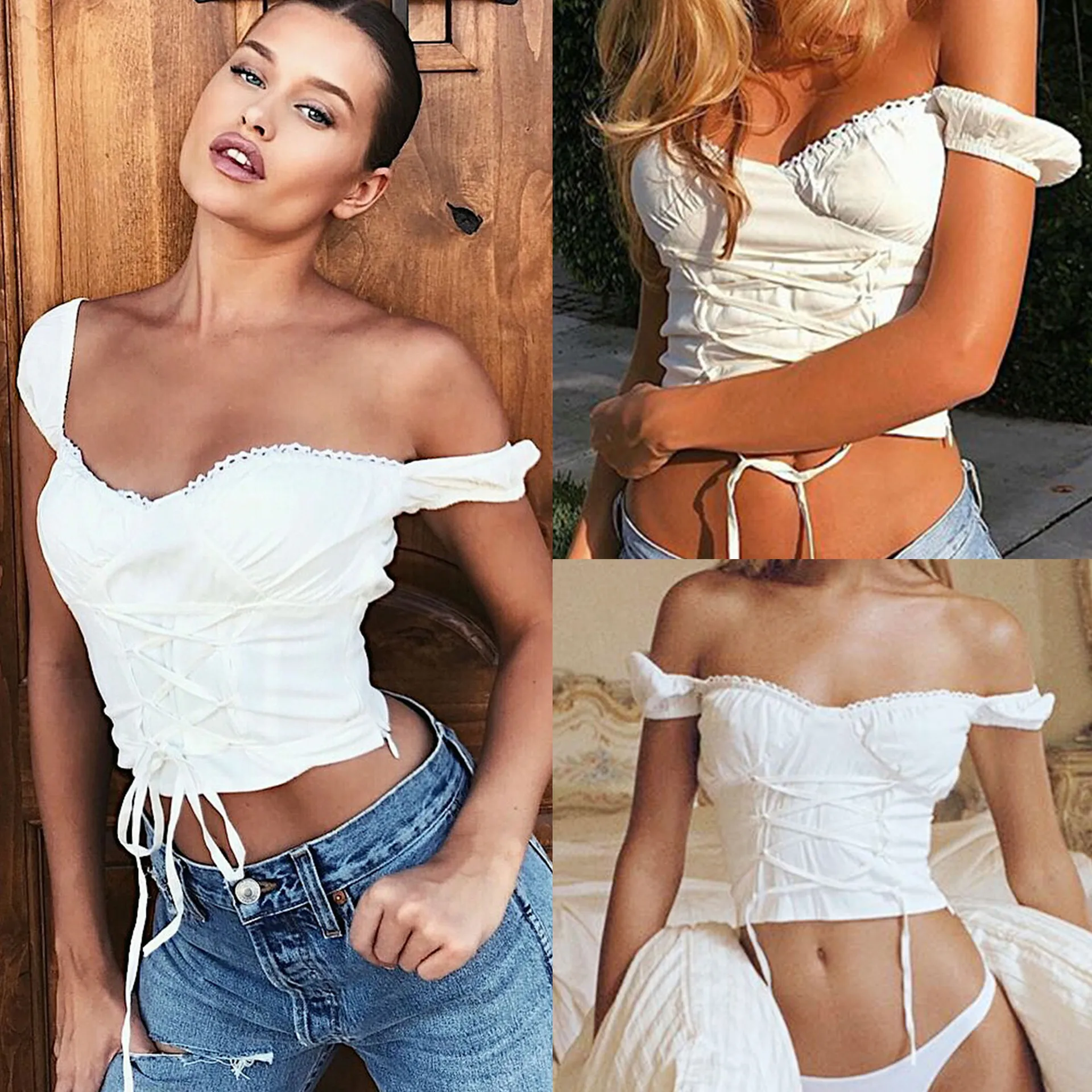 Женские повседневные футболки летние сексуальные топы без рукавов с открытыми