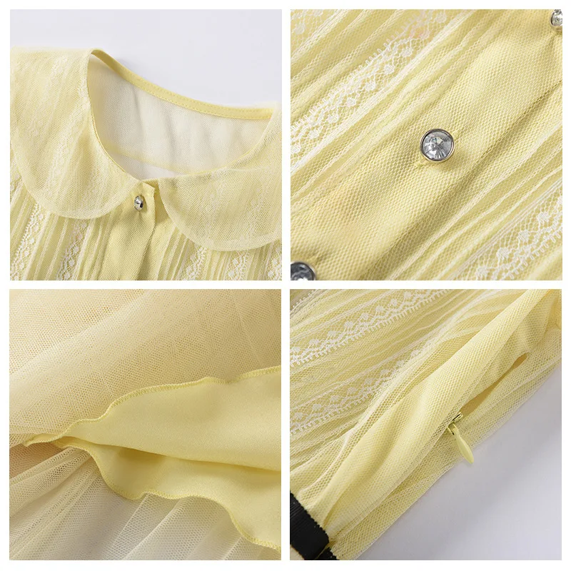 

Gezelligheid Dresses For Women 2021 Spring Summer New Fashion Elegant Casual Female Bow Boho Beach Mesh Fairy Long Maxi Dress