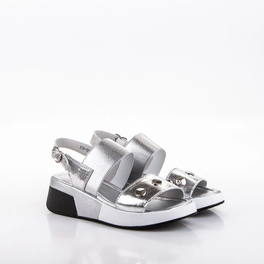 Босоножки женские 212 19124 silver Color Me натуральная кожа|Женские туфли| |