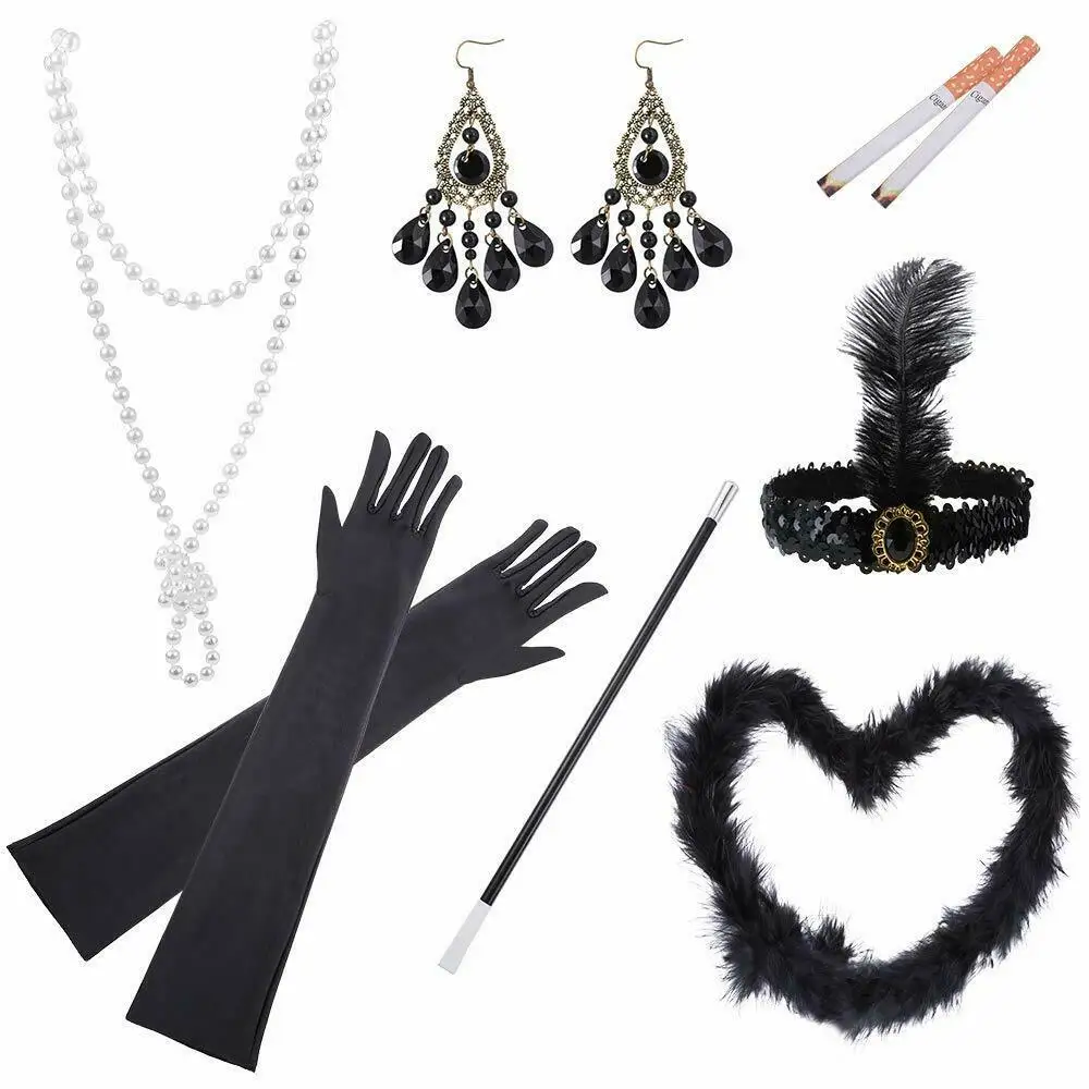 Аксессуары для Одри Хепберн в стиле 1920-х на бал вечеринки Европе и Америке