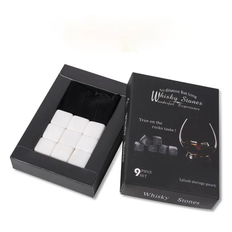 Nordic Whisky Stones Color Box 9 Pieces of Whiskey Ice Wine Stone Cooler In A |