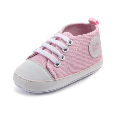 Model 2-Pink Baby Новые Детские парусиновые Кроссовки для новорожденных, спортивная обувь для маленьких мальчиков и девочек, детские, с мягкой подошвой, Нескользящие, для первых шагов 0-18 месяцев - Цвет: Model 2-Pink Baby