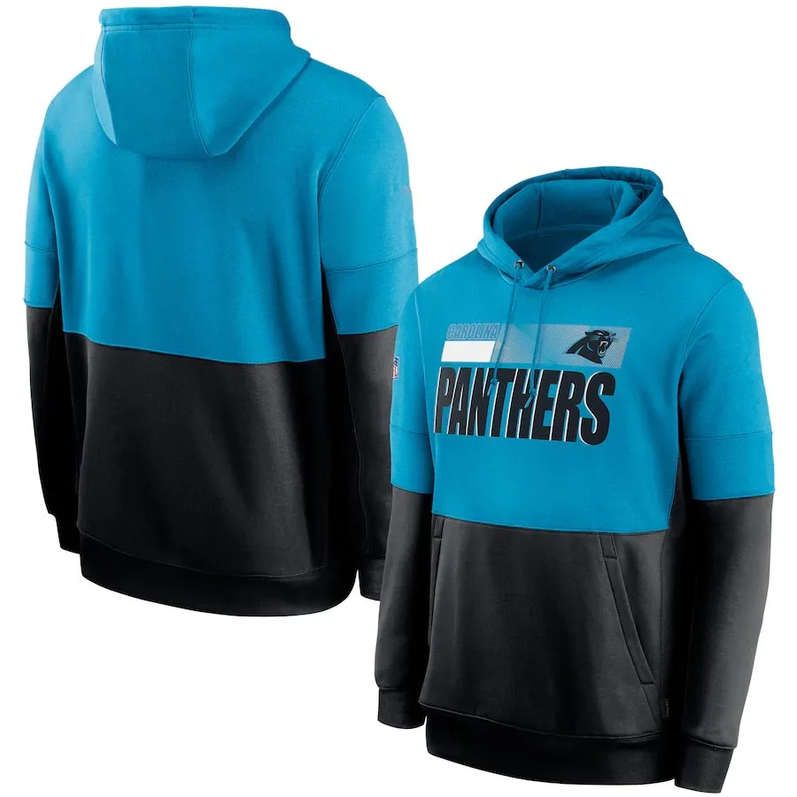 

Men's Carolina Sideline Impact Lockup Performance Panthers Pullover Hoodie - Blue/Black