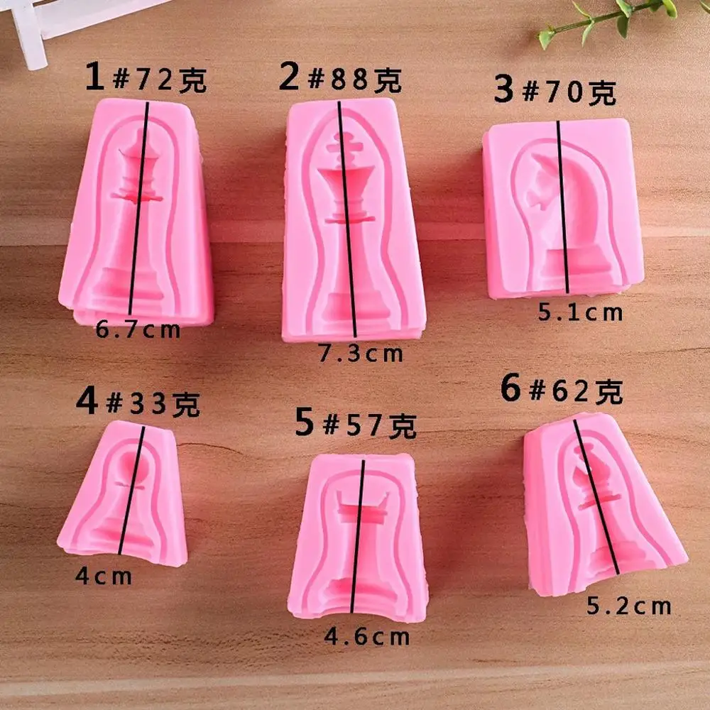 6 шт. 3D Международная формочка в виде шахматных фигур полимерный корпус украшения