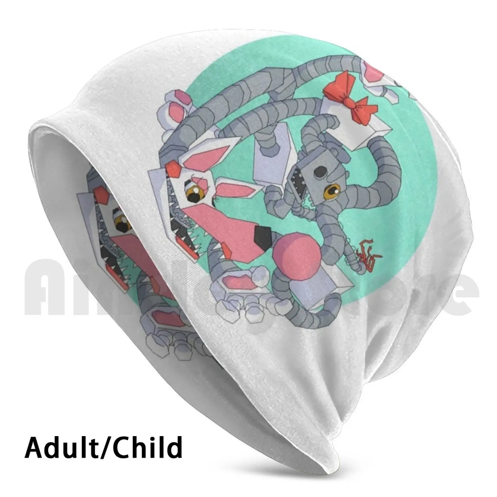 Шапка-бини вязаная в стиле хип-хоп |