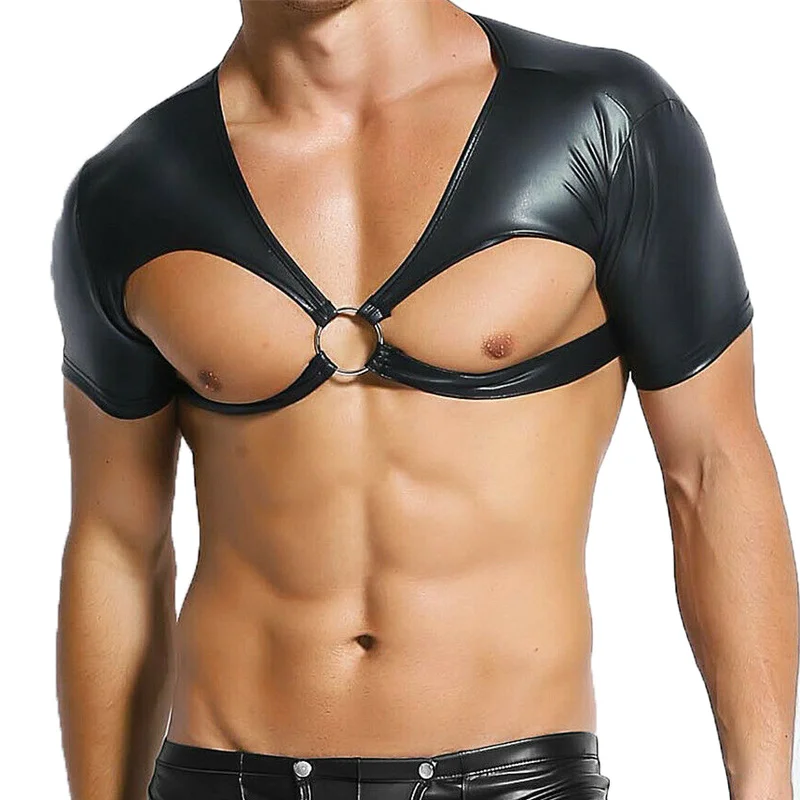 Гей нагрудного ремня фетиш из искусственной кожи белье женское нижнее мышцы