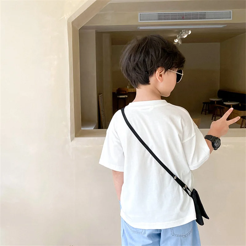 

2021 Summer new boys cartoon Tee cotton cute short sleeve T shirts for baby boys loose all-match Tops Kids Clothes