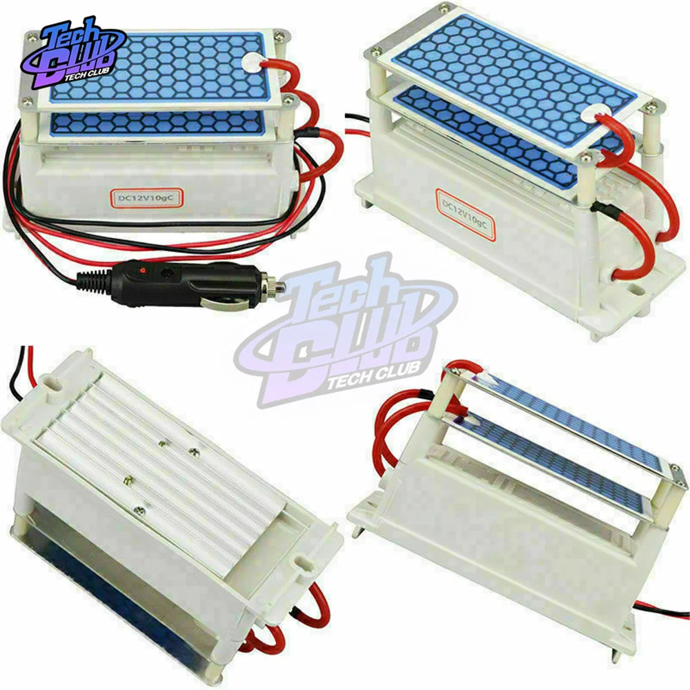 DC12V 10g автомобильный очиститель воздуха Керамический генератор озона двойной