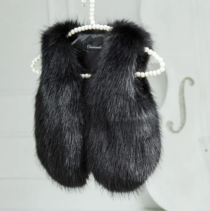 Детская одежда модная осенне зимняя куртка из искусственного меха детский жилет