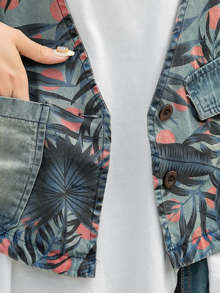 

QING MO 2021 Summer New Women Suit Denim Vest Harem Pants Three Piece Suit Women Summer Loose Fashion Suit ZWL041