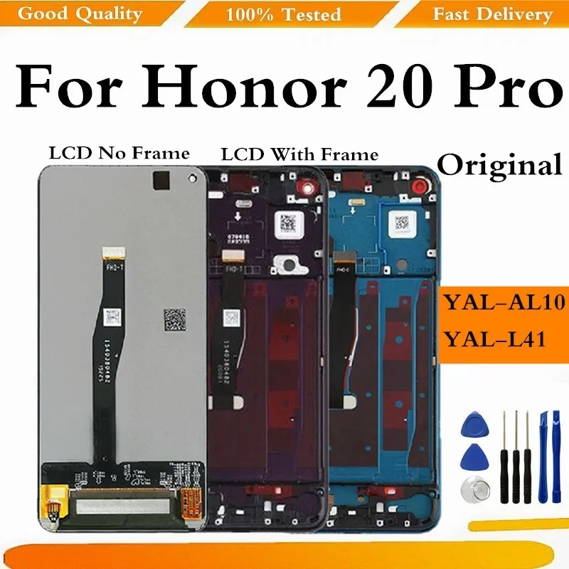 

Original For Huawei Honor 20 Pro LCD Display Touch Screen Digitizer Assembly For Honor 20 Pro Multi Touch Screen Replacement
