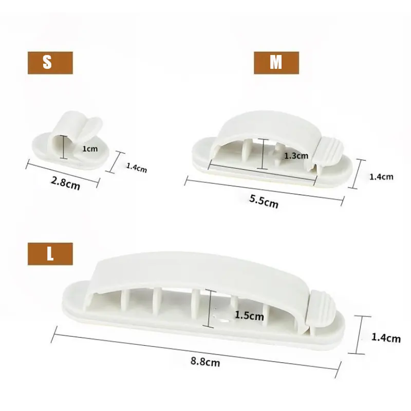 

10pcs Cable Organizer Wire Storage Desktop Cable Cord Holder Electric Wire Clip