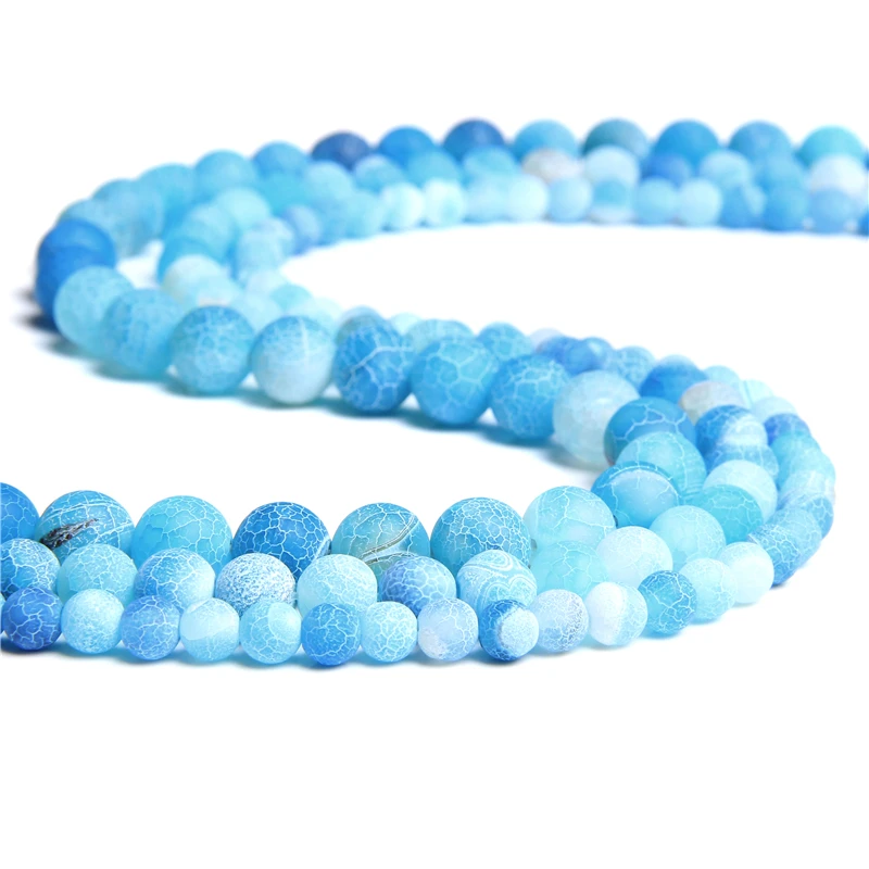 Бусины из натурального камня бусины агата с треснувшим огнем и венами дракона