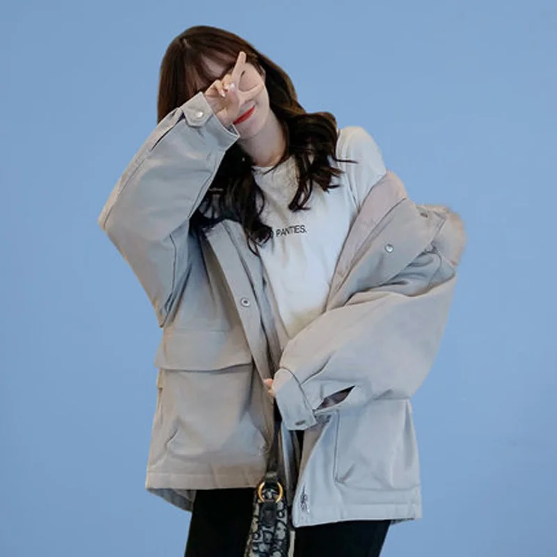 

Bread coat short down down cotton coat cotton coat female Korean version loose winter coat small padded jacket 2021 new style