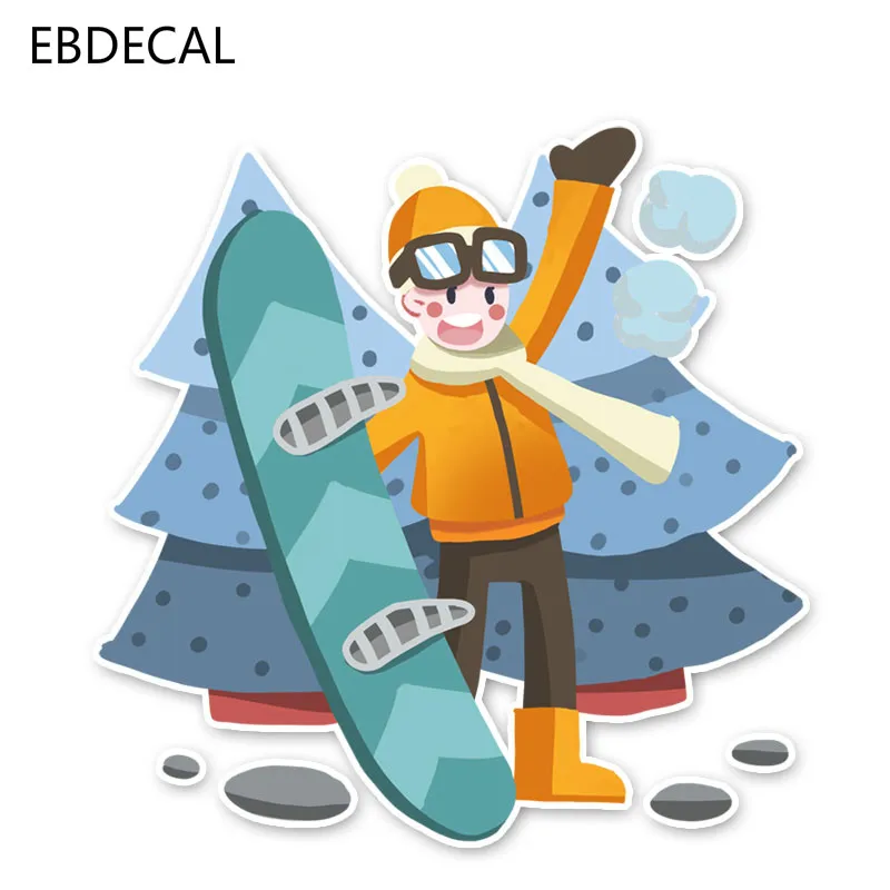 Ebdeckle интересные лыжные Мальчики Фитнес Спорт для Авто/бампер/окно/наклейка на