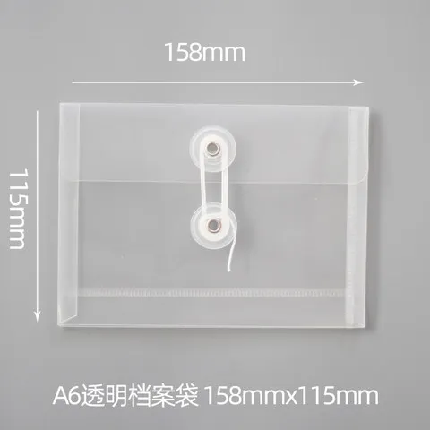 

10PCS A6 PP Transparent Storage Bag File Folder Free Retro Week Planner Stickers Organizer School Office Stationery