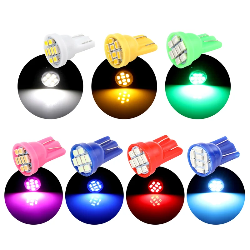 10 шт./лот Высокая мощность T10 194 168 1206 Чип 8SMD клиновидный цоколь Автомобильные