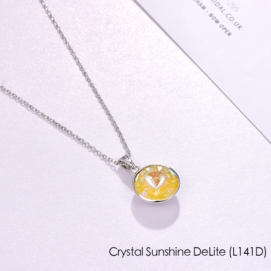 Ожерелье с кристаллами Swarovski, новая мода, круглый камень Bella RIVOLI, ожерелье с кулоном для женщин, элегантные вечерние ювелирные изделия на свадьбу