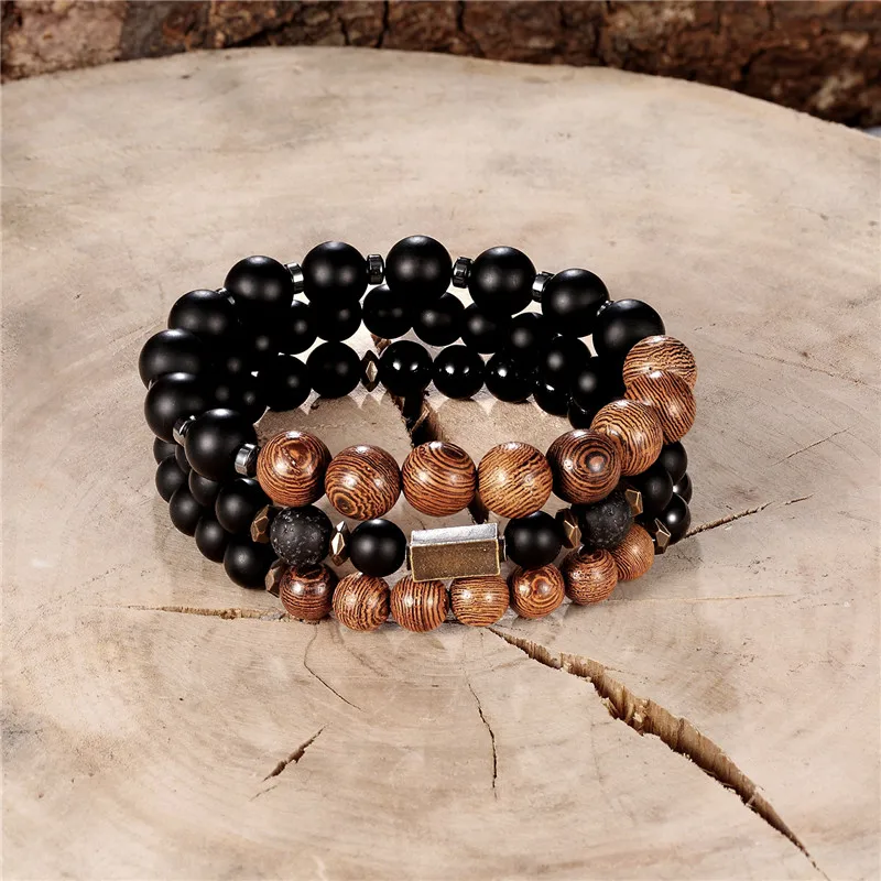 1 комплект 3 шт. плетеные кожаные браслеты для мужчин и женщин винтажные