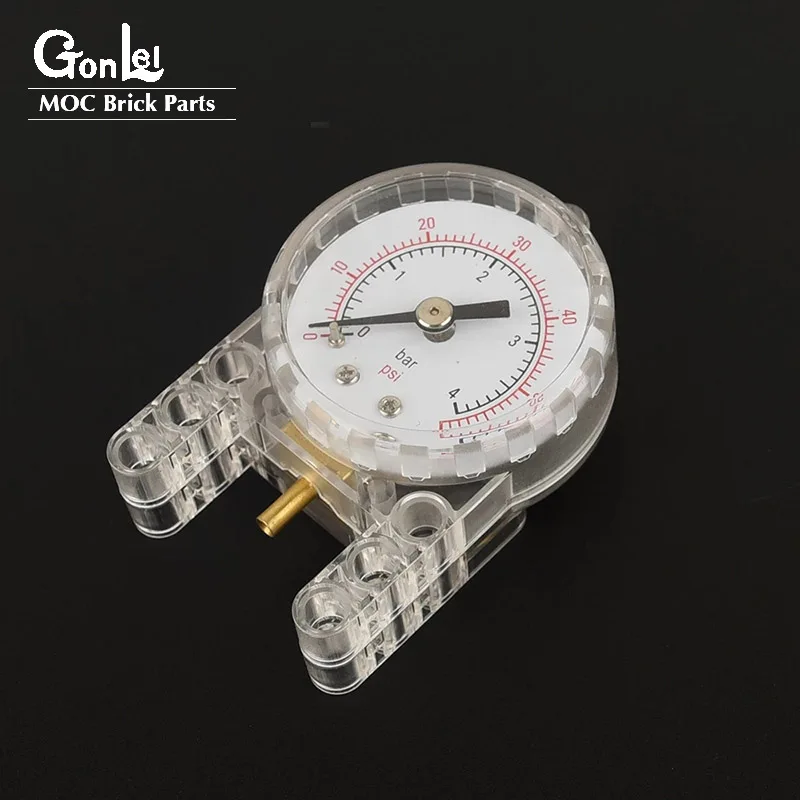 

1Piece High-Tech Pneumatics Pressure Gauge - Manometer Compatible with 64065 MOC Building Block Bricks Parts Toys fit for 964
