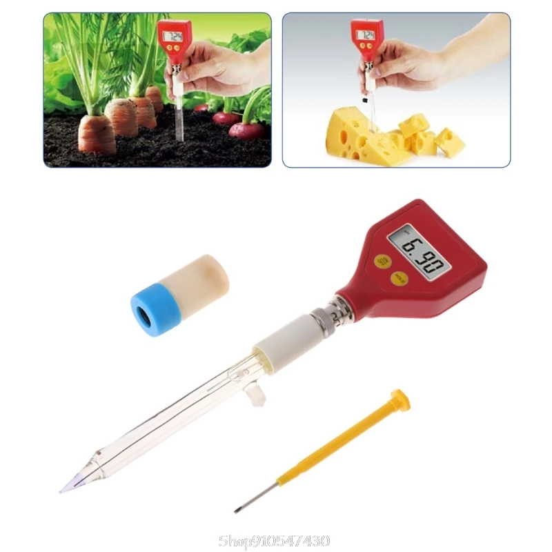 

PH-98108 pH Meter Sharp glass Electrode for Water Food Cheese Milk Soil pH Test N23 20 Dropship