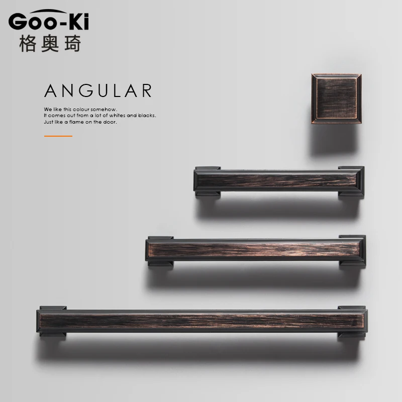 

Goo-Ki American Style Oil Rubbed Bronze Applicance Pull Cabinet Knobs Drawer Knob Vintage Cabinet Wardrobe Furniture Hardware