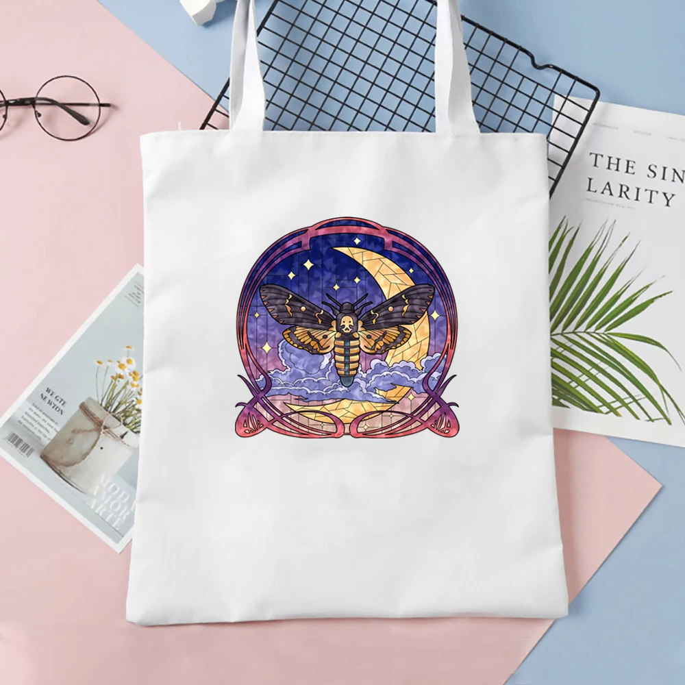 Полуночная холщовая сумка-мессенджер в скандинавском стиле объемная