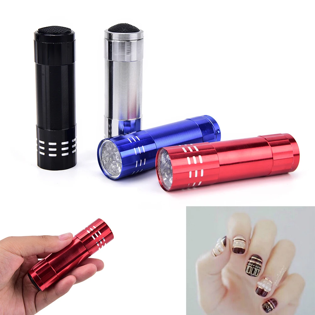 1 шт. 9 светодиодный гель Сушилка для ногтей портативный мини фонарик геля