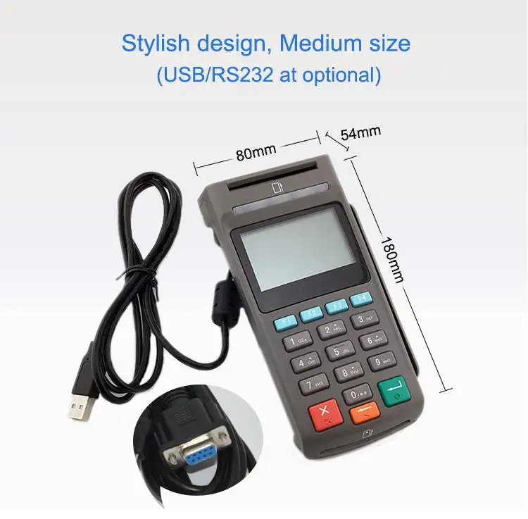 Считыватель карт emv 4 в 1 настольный безопасности E-payment ATM POS USB Pinpad безопасности USB E-payment POS Pinpad с ЖК-дисплеем Z90PD