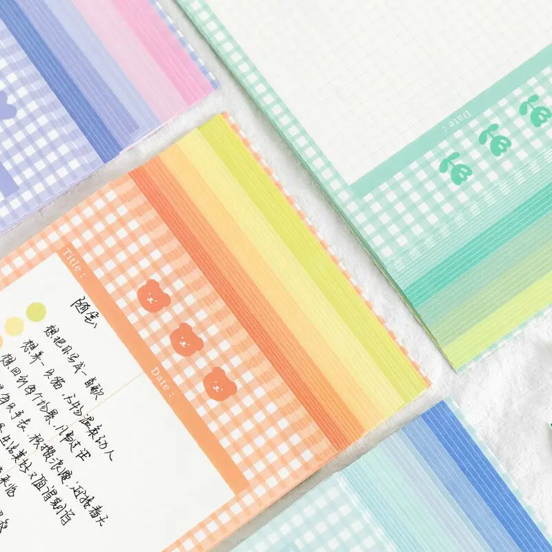 MINKYS Kawaii 30 листов градиентные блокноты бумага ежедневник делать это блокнот лария