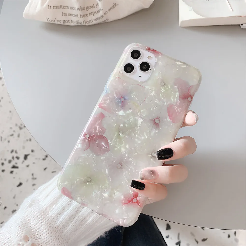 Чехол для Телефона iPhone 7 8 Plus Роскошный Глянцевый гранитный камень мраморная