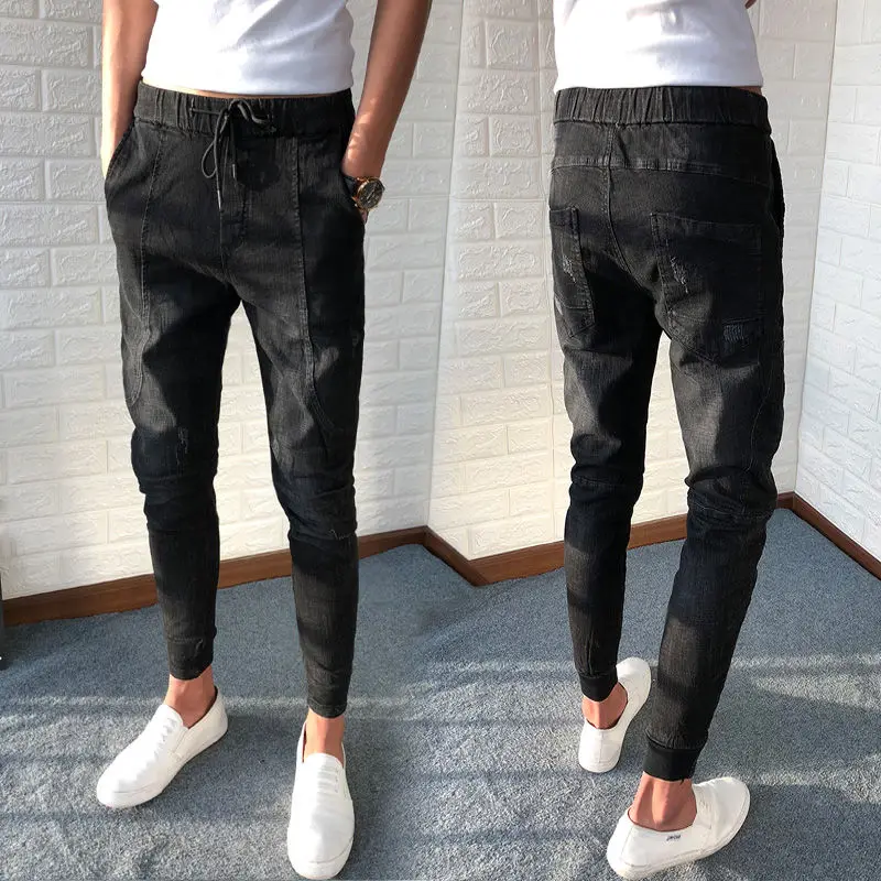 

2021 Hip hop Pants Men Loose Joggers Pants with Print Streetwear Harem Pants Clothes Ankle length Trousers Harajuku Sport Casual