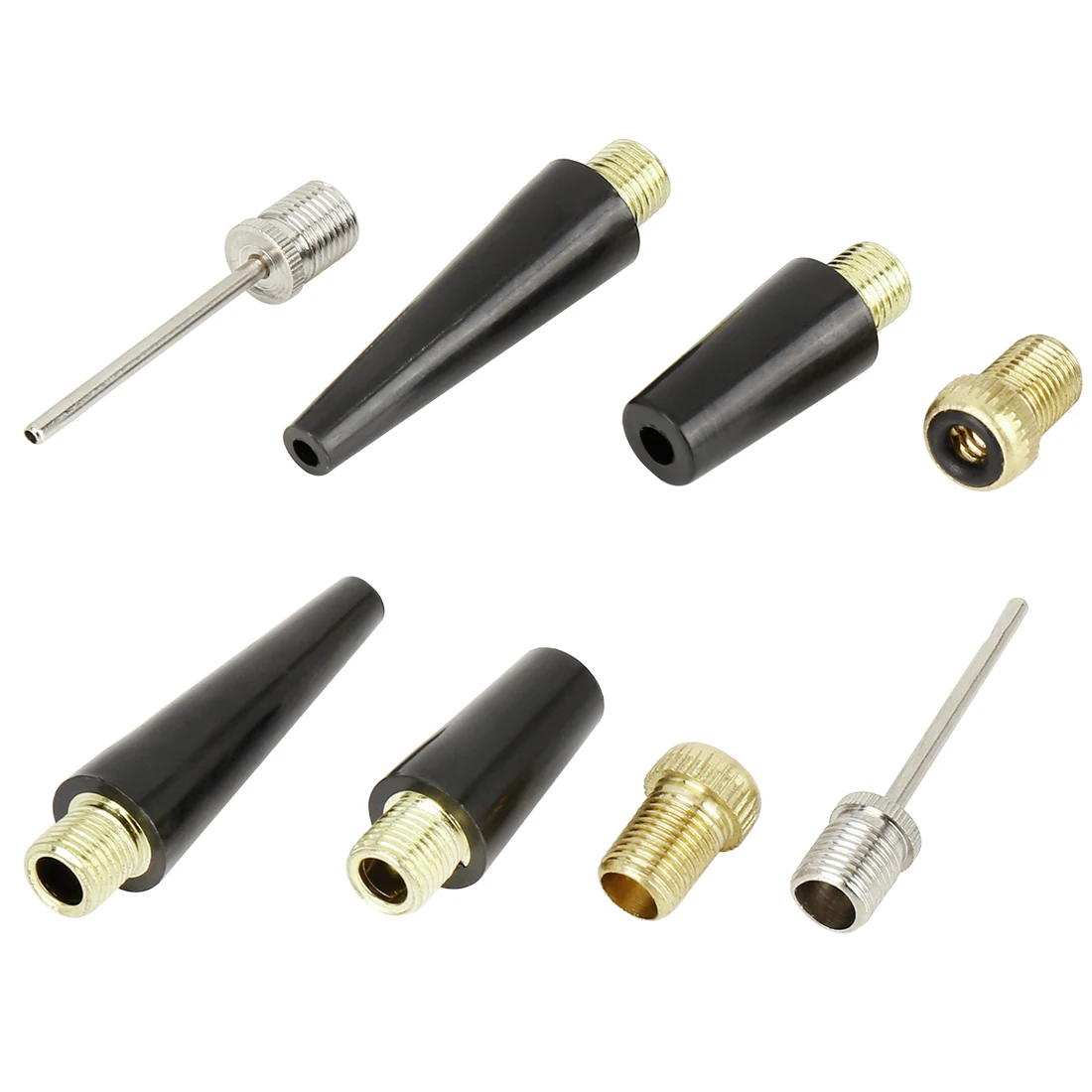 X Autohaux Car Bike Tire Valve Adapter Inflator Standard Air Pump Ball Needle Nozzle Set Lengthened External Thread | Автомобили и