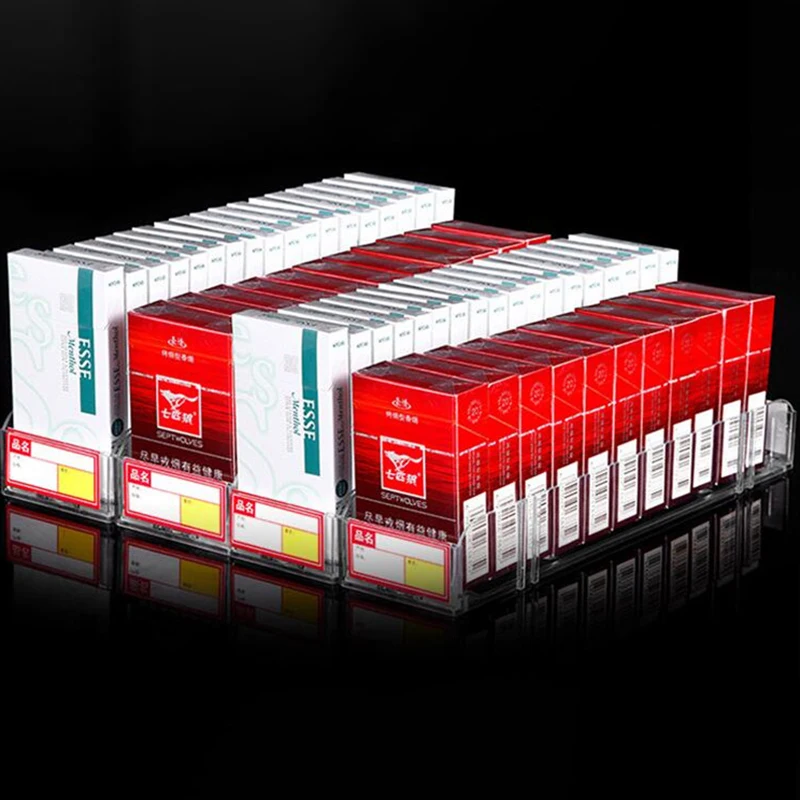 

Cigarette Pack Pusher Tray, Auto-Feed Shelf Pusher System, Retail Shelf Divider