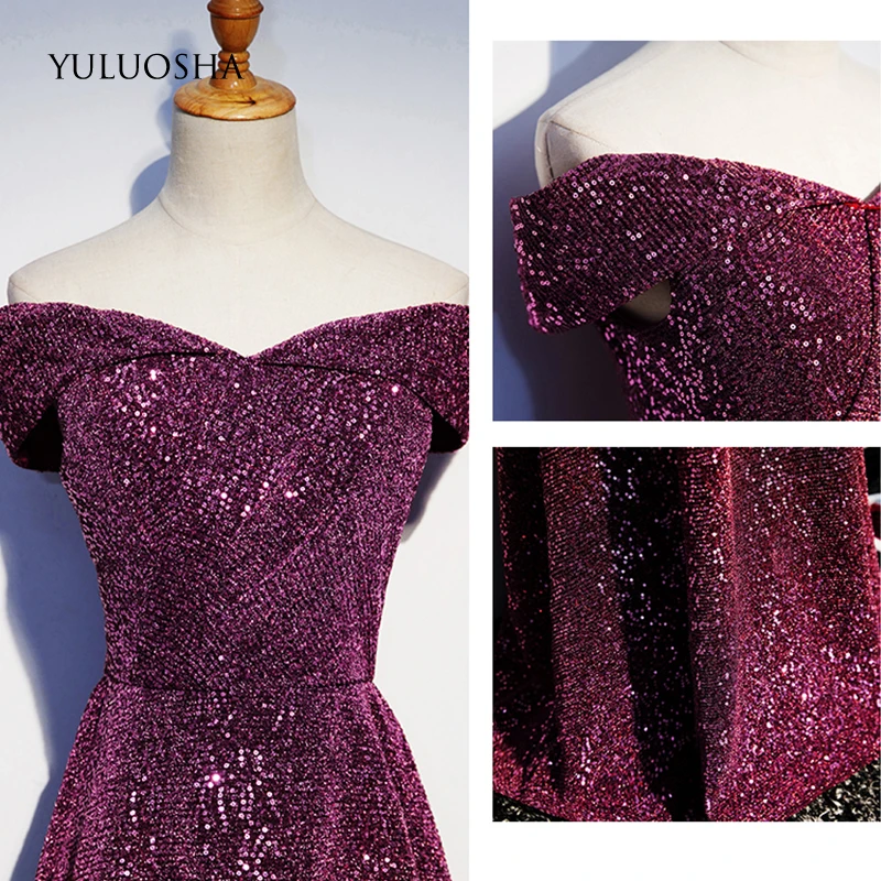 YULUOSHA/Новое поступление Модное длинное вечернее платье без рукавов с вырезом